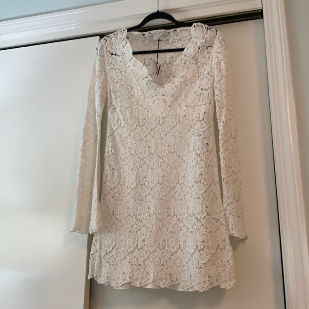 NWT Diane von Furstenberg, white dress size 2